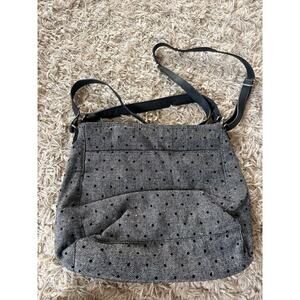 Thirty One Black Polka Dot and Confetti Crossbody Purse